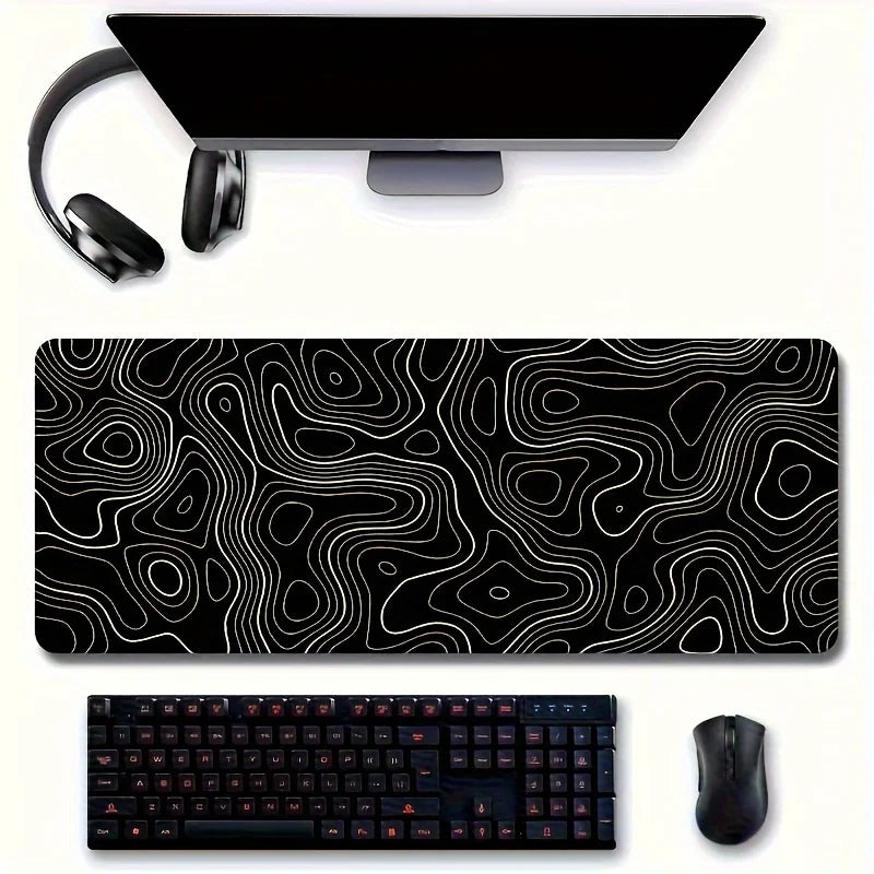 Alfombrilla de ratón grande para teclado y ratón, alfombrilla de escritorio de goma antideslizante para juegos, alfombrilla de ratón para portátil