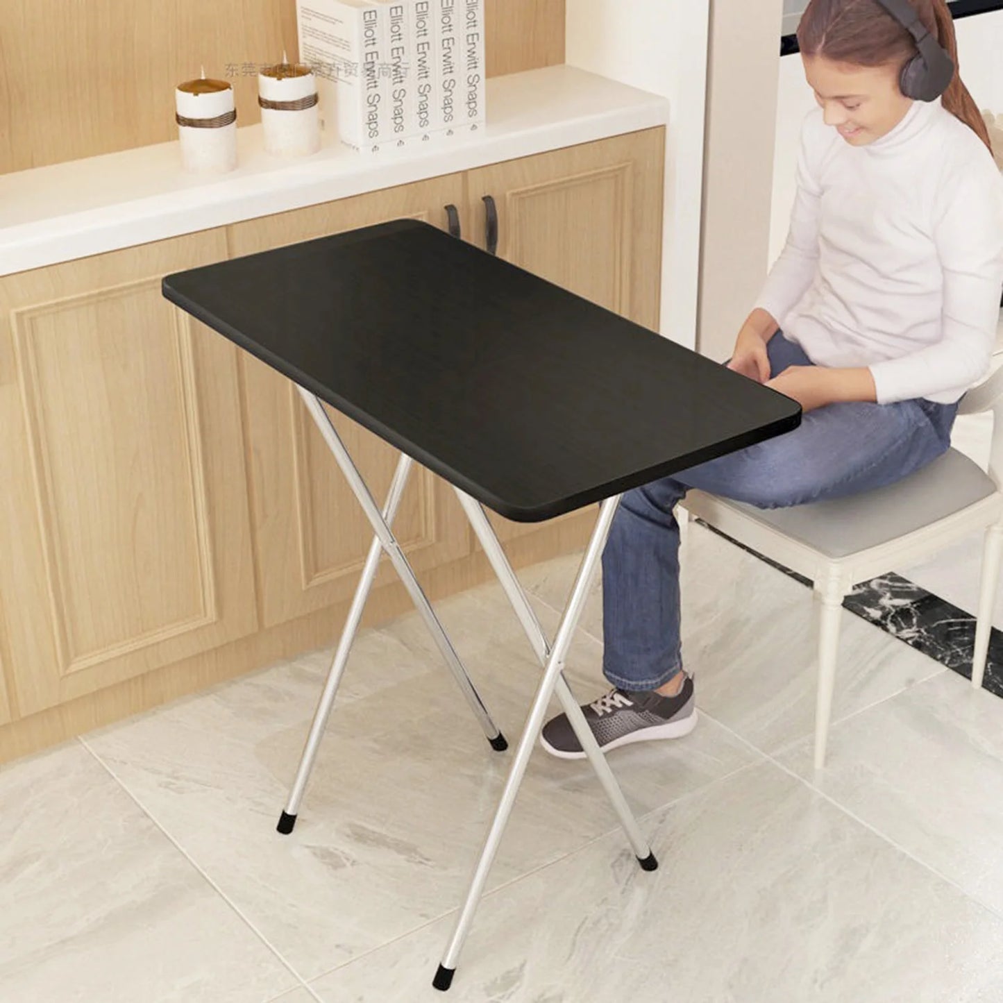 Mesa de jardín portátil, plegable, de madera, para el té de la tarde, ultraligera, para Navidad, camping, barbacoa, picnic.