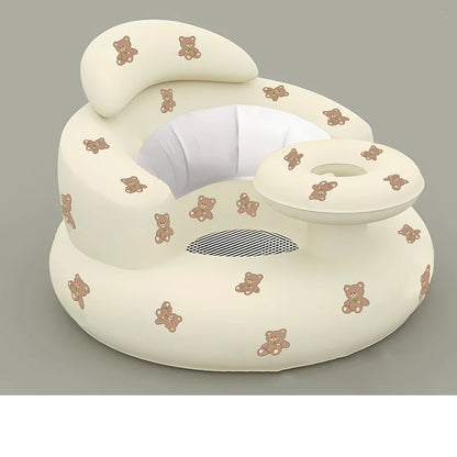 Asiento inflable para bebé con bomba de aire incorporada, silla de apoyo para la espalda para bebés de 0 a 3 años, silla de ducha portátil, asiento de suelo