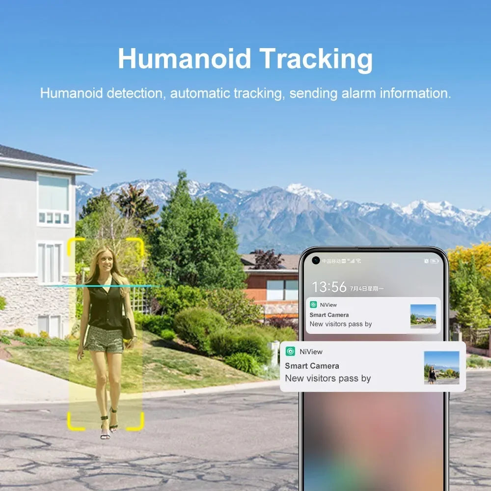 Cámara solar LS VISION 4K de 8 MP para exteriores con doble lente, 4G/WiFi, doble pantalla, zoom óptico 4X/10X, seguimiento humanoide y cámara de seguridad PTZ.