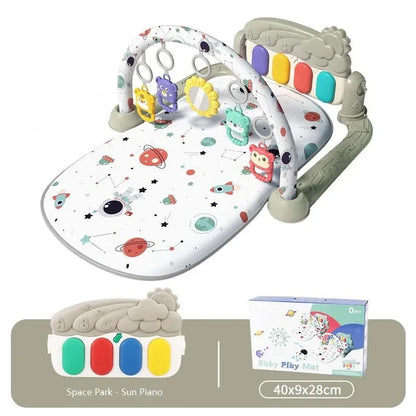 Marco de fitness multifuncional para niños, juguetes musicales para bebés, pedales, piano, marco de fitness, juego de rompecabezas, manta, tapete educativo, juguete de regalo