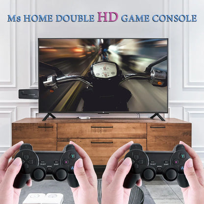 Consola de videojuegos M8, mando inalámbrico dual de 2,4 G, 4K, 10 000 juegos, 64 GB, retro, regalo de Navidad