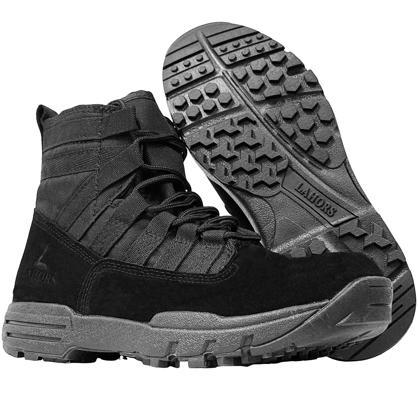 Botas tácticas de combate LAHORS de piel de ante ligera para hombre, ideales para senderismo al aire libre, estilo militar del desierto, transpirables, hasta el tobillo, fabricadas en material sintético.