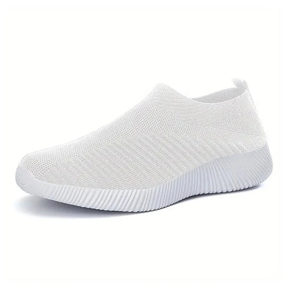 Zapatos de mujer para caminar, de color liso, antideslizantes, informales, de tenis, deportivos, ligeros, transpirables, para trabajar y viajar, talla 36-42