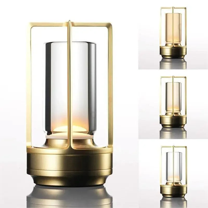 Luz de noche LED de ambiente retro, recargable por USB, lámpara de mesa decorativa para bar, decoración, iluminación de escritorio para dormitorio, batería