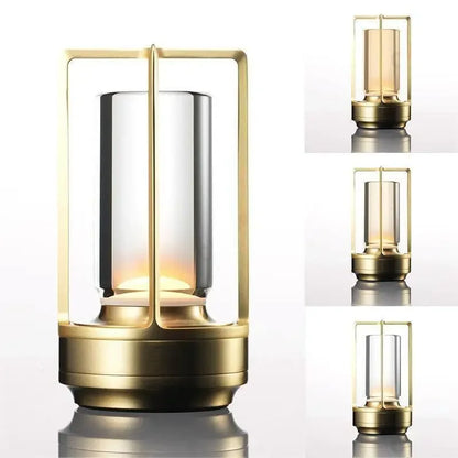 Luz de noche LED de ambiente retro, recargable por USB, lámpara de mesa decorativa para bar, decoración, iluminación de escritorio para dormitorio, batería