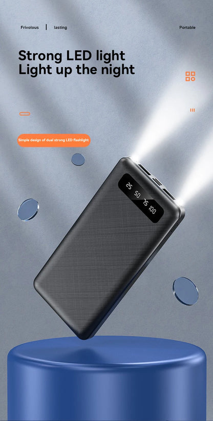 Batería externa portátil Xiaomi de 500.000 mAh y 120 W de carga ultrarrápida de gran capacidad con pantalla digital LED para teléfonos.