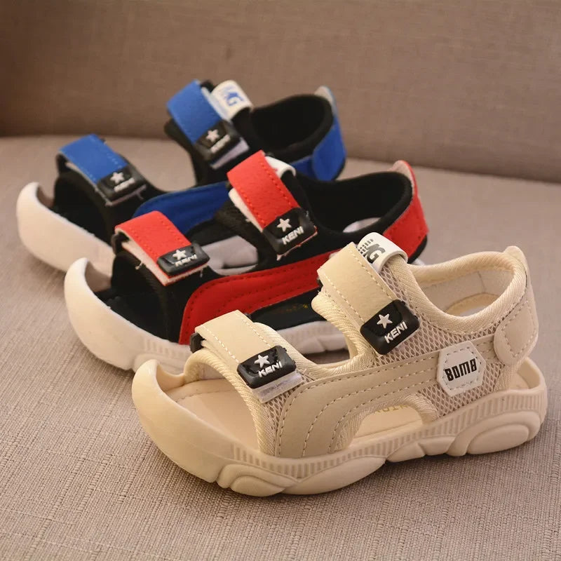 Sandalias descalzas de verano para niños, zapatos de playa de suela suave, protección antipatadas, sandalias funcionales para niños pequeños