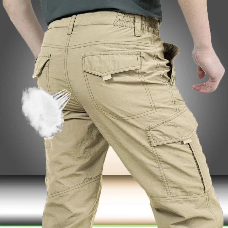 Pantalones de carga tácticos impermeables para hombre, pantalón largo militar, informal, transpirable, de secado rápido, para exteriores, nuevo modelo