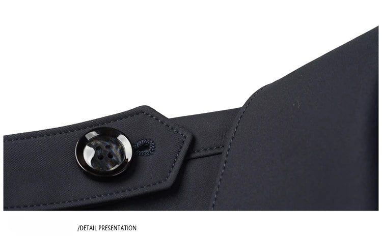 Gabardina de hombre, estilo casual o de negocios, ideal para otoño. Chaqueta larga estilo británico, versátil y con cuello de traje. Nueva prenda urbana.