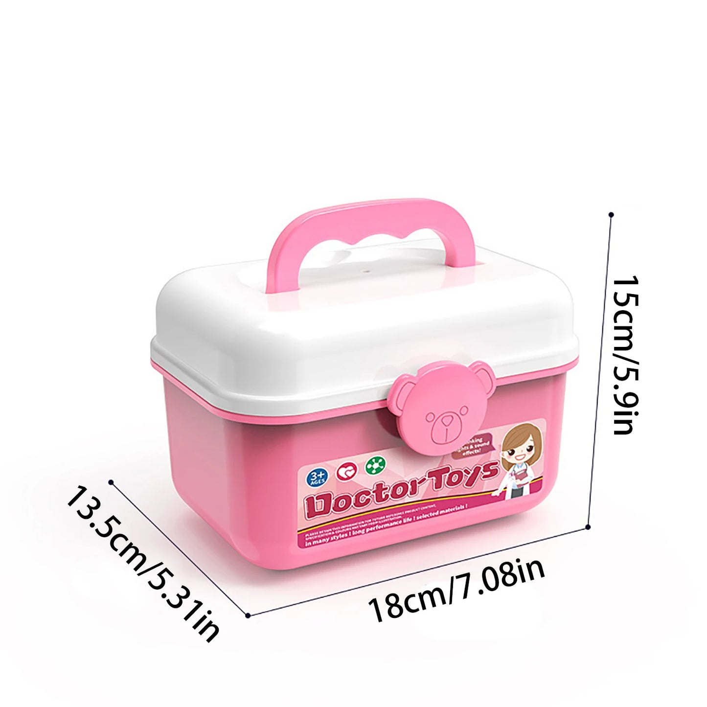 Juego de juguetes de médico para niños, caja de herramientas, juego médico, descuidar inyecciones, estetoscopio, etc., juguetes de herramientas médicas