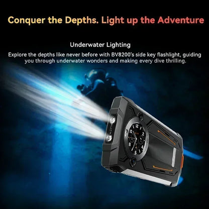 【Estreno mundial】Blackview BV8200 Teléfono resistente con pantalla de 6.5" 2.4K a 120Hz, procesador Helio G100, NFC, 12GB de RAM, 256GB de almacenamiento, Android 14 y cargador de 45W.