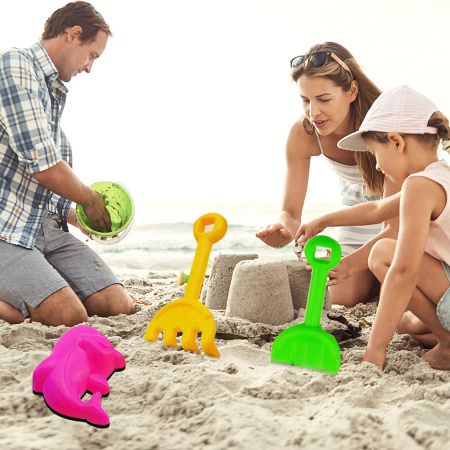 Juguetes para niños, juego de arena de playa de 7 piezas, arenero, juguete de verano para exteriores, regalos divertidos, juguetes para niños