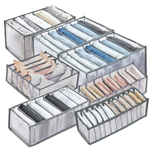 Caja de almacenamiento para organizar jeans, organizador de armario, sistema de organización de ropa, organizador de cajones, armario, organizador de almacenamiento de pantalones