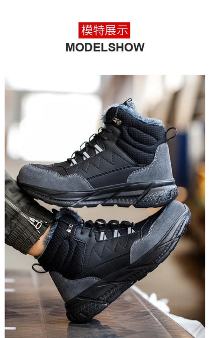 Zapatos de seguridad para electricistas, aislantes de 6 kV, antiaplastamiento y antiperforación, calzado de seguridad para hombres, para obras de construcción, zapatos de algodón.