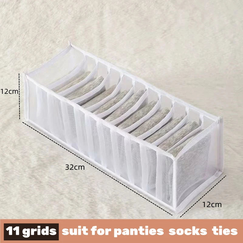 Organizador para ropa interior, calcetines, sujetadores, pantalones, bufandas, corbatas, caja de almacenamiento, organizador de ropa para vaqueros, divisores para cajones, organizador de ropa