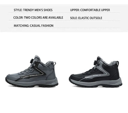 Botas de nieve para hombre, botas de senderismo cálidas y cómodas para invierno, zapatillas deportivas para hombre para exteriores, calzado deportivo impermeable, calzado de senderismo resistente al desgaste