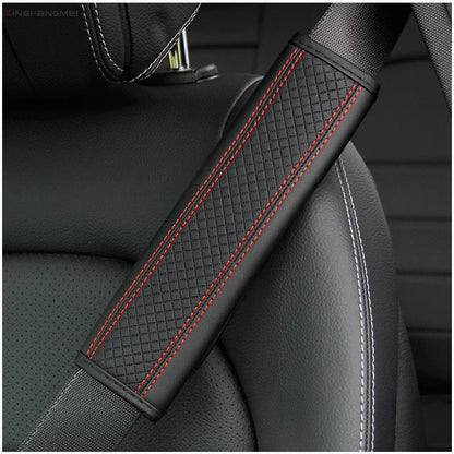 Accesorios para el coche Cinturón de seguridad de cuero PU Cinturón de seguridad Funda de hombro Protección transpirable Almohadilla acolchada para cinturón de seguridad Acceso interior del automóvil
