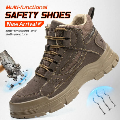 Zapatos de seguridad Leiandun para hombre, cómodos y de diseño ligero para el trabajo.