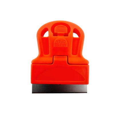 Mini raspador de plástico con cuchilla de acero para quitar pegatinas de coche, limpiador unilateral para SUV