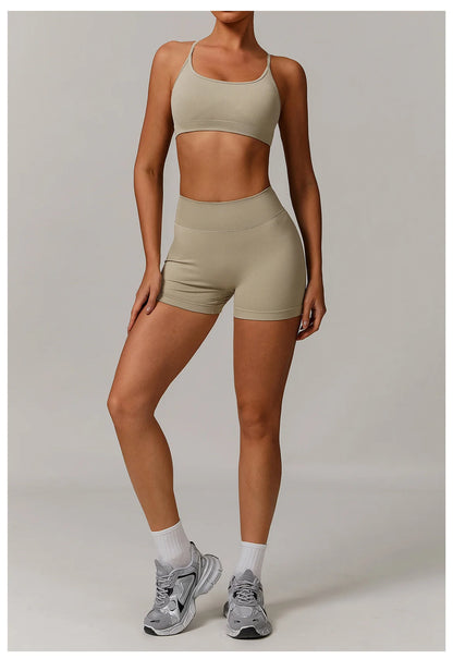 Conjunto de yoga deportivo sin costuras para mujer, 2 o 3 piezas, ropa deportiva para gimnasio, conjuntos de yoga para mujer, chándales, sujetador deportivo, leggings para gimnasio