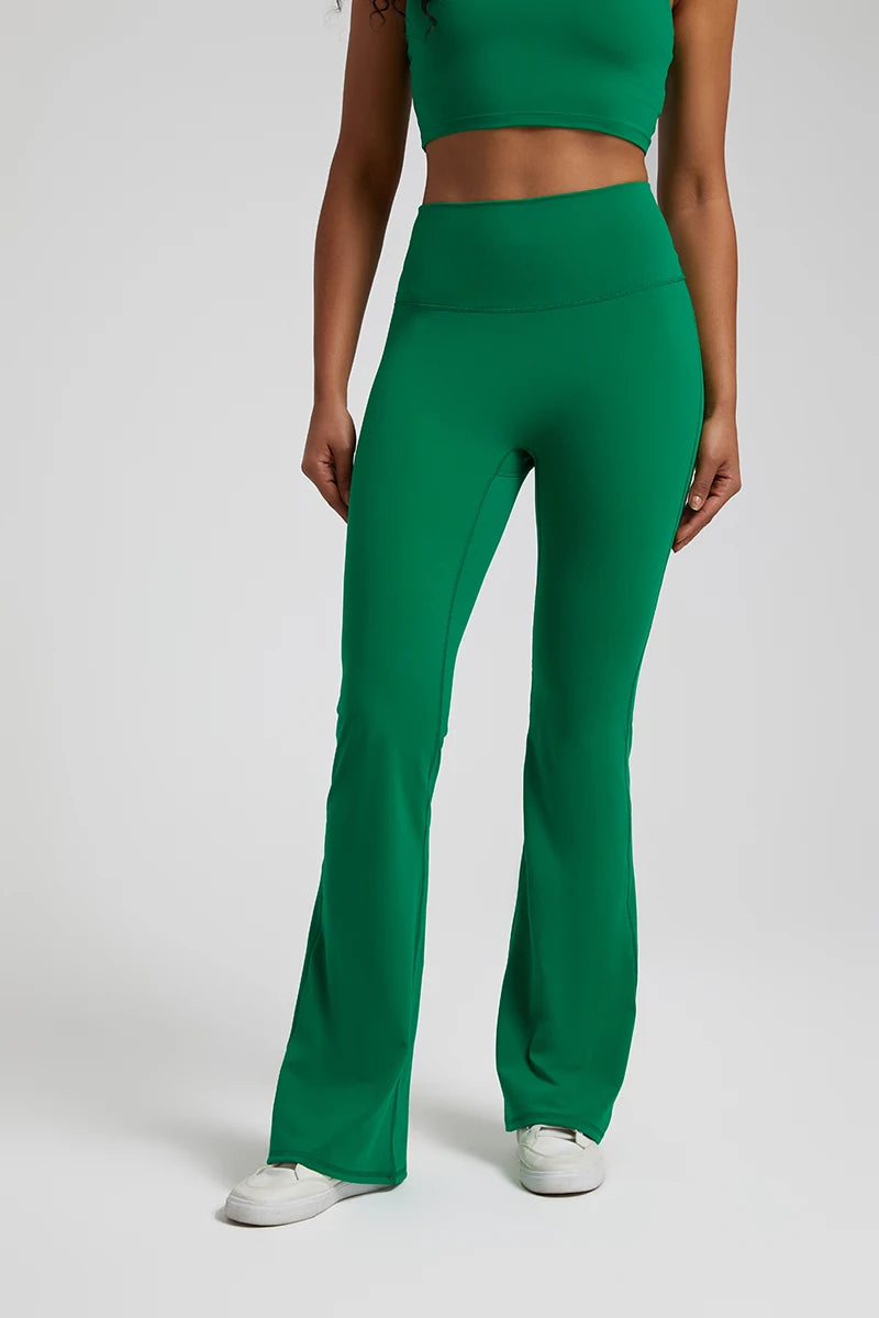 Buttery Soft High Waist Flare Leggings No Front Seam Workout Yoga Flared Pants Full Length Gym Sport Leggings Women Tights