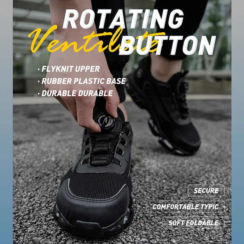 Zapatos de seguridad ligeros para hombre y mujer, zapatos de trabajo con puntera de acero, botas de trabajo, zapatillas deportivas transpirables para hombre y mujer, botas tácticas