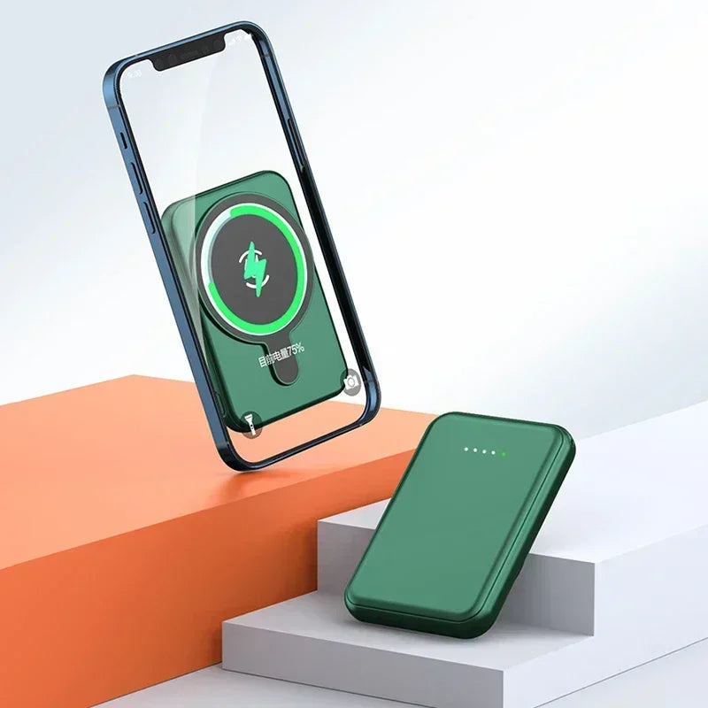 Cargador de batería externo portátil Xiaomi de 500.000 mAh con carga rápida inalámbrica y magnética para iPhone, Huawei y Samsung.