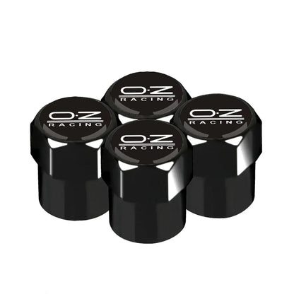 4 pegatinas universales para coche, tapas de válvula de neumático de rueda de metal, accesorios para bicicleta, funda para el logotipo de OZ Racing.