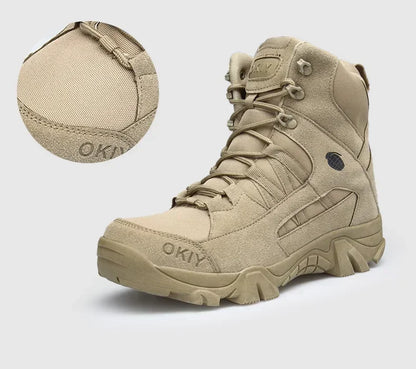 2024 Fashion Men's Desert Combat Boots Outdoor Leather Hiking Shoes Men Hunting Work Safty Boots Men's Short Boots ankle boots