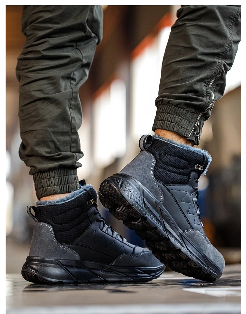 Zapatos de seguridad para electricistas, aislantes de 6 kV, antiaplastamiento y antiperforación, calzado de seguridad para hombres, para obras de construcción, zapatos de algodón.