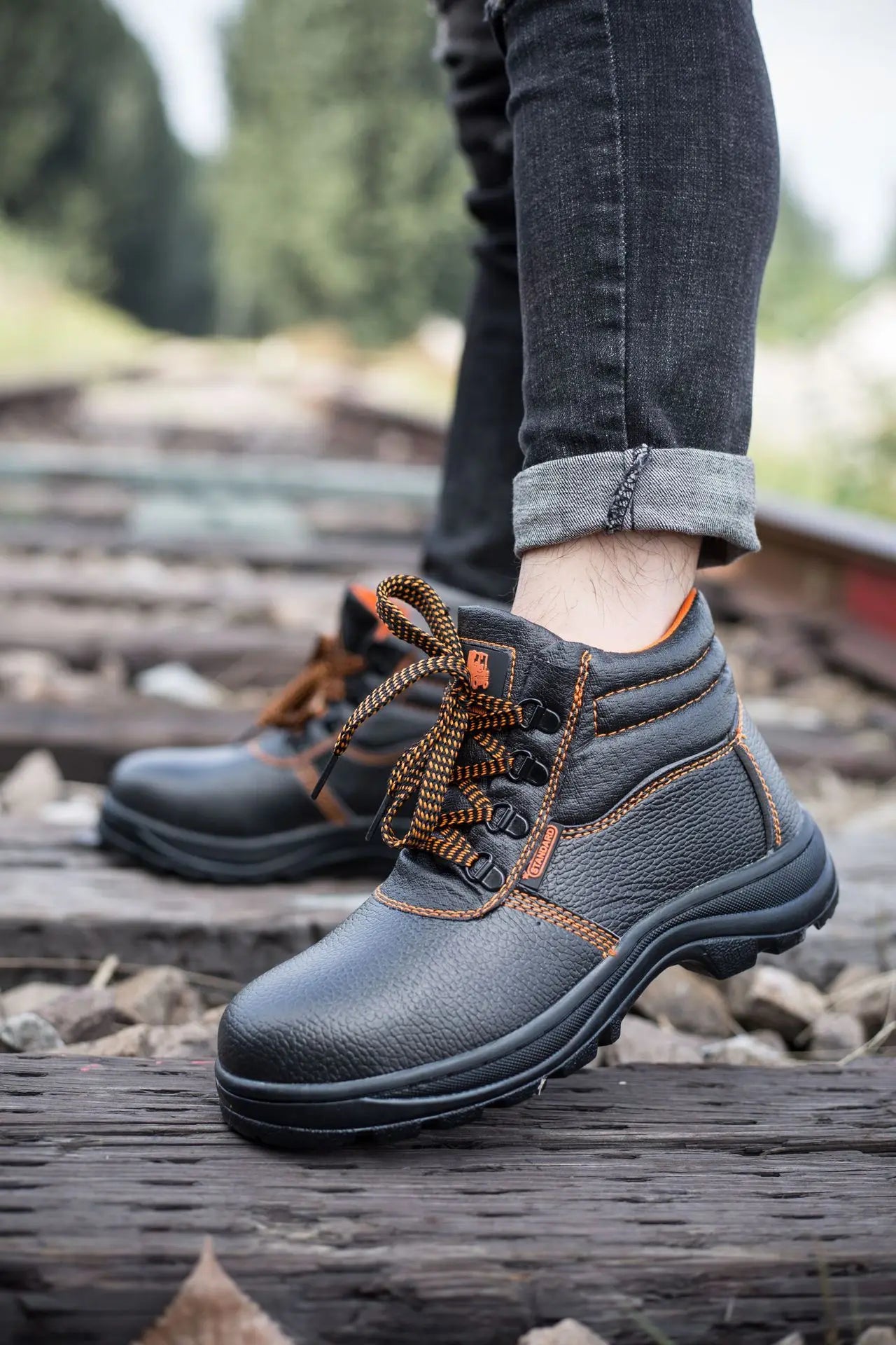 Calzado de trabajo, zapatos de protección, botas de seguridad impermeables para hombre, para construcción, antiperforación y antigolpes.