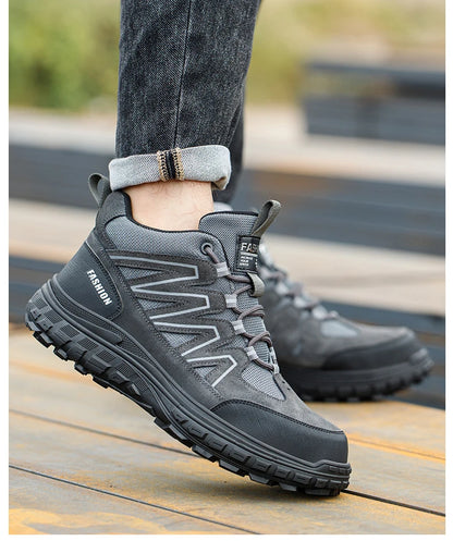 Calzado de seguridad para hombre, zapatos de trabajo con puntera de plástico antiaplastamiento y antiperforación, aislantes, para exteriores, informales, botas de protección laboral, calzado seguro.