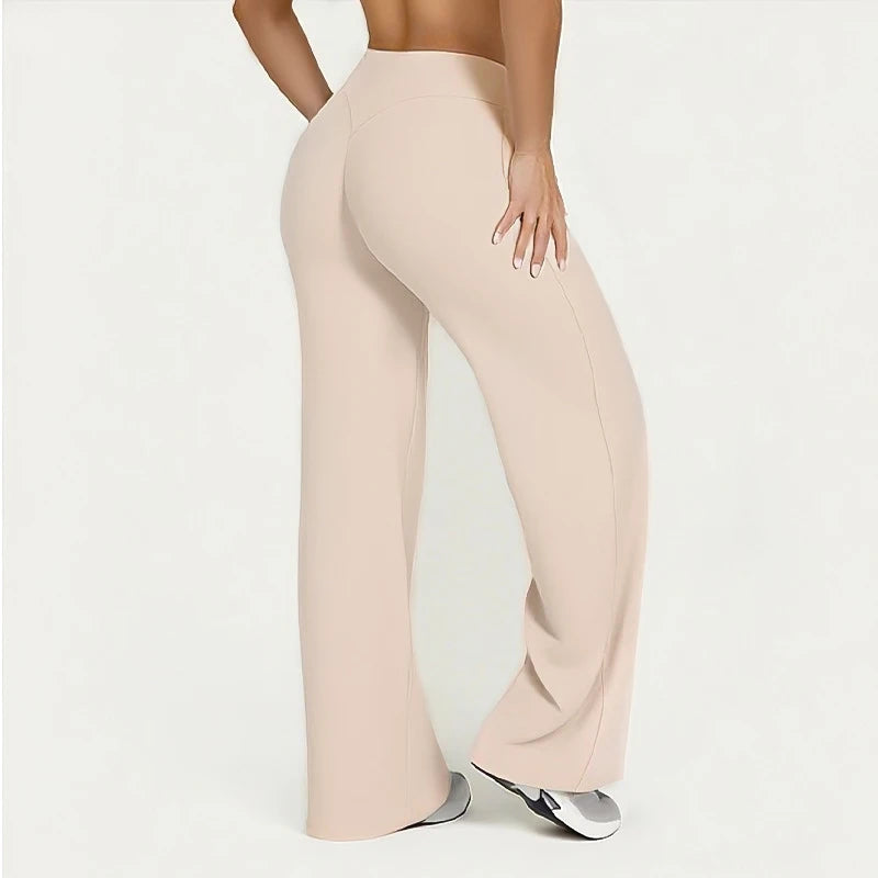 Pantalones rectos de tejido ultrasuave tipo mantequilla para mujer, pantalones de yoga de talle medio, mallas deportivas de tacto natural, leggings de pilates, pantalones deportivos para correr.