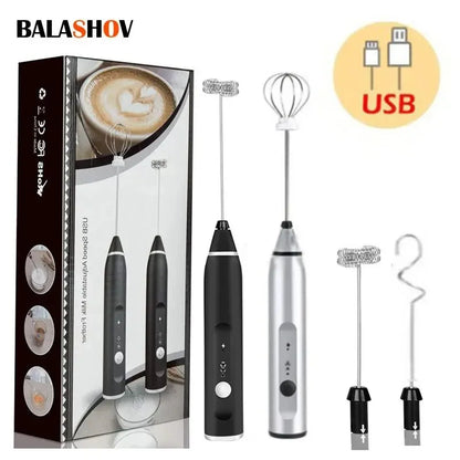 Espumador de leche eléctrico portátil, licuadora de mano, minicafetera USB, batidora, batidora de crema para capuchino, batidora de huevos, licuadora de alimentos