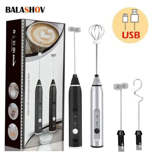 Espumador de leche eléctrico portátil, licuadora de mano, minicafetera USB, batidora, batidora de crema para capuchino, batidora de huevos, licuadora de alimentos