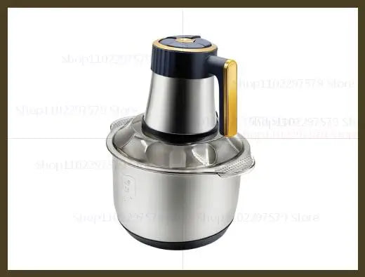 Picadora de carne eléctrica de 5 l, trituradora de alimentos, cortadora de verduras multifunción de acero inoxidable, procesadora, picadora, licuadora de cocina