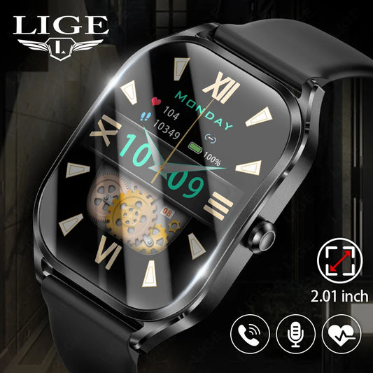 Reloj inteligente FOXBOX para mujer, con pantalla curva 3D, Bluetooth, llamadas, deportivo, resistente al agua, monitor de salud, para hombre y mujer.