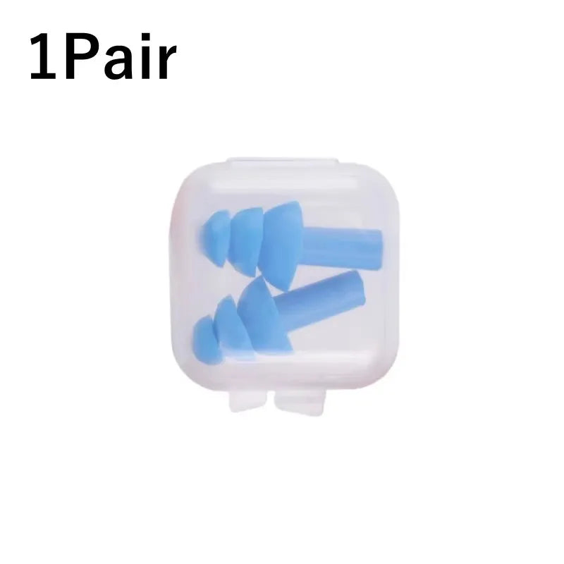 Tapones de silicona suaves con reducción de ruido y protección auditiva, reutilizables, con cordón de goma, para dormir, nadar, roncar y practicar deportes.