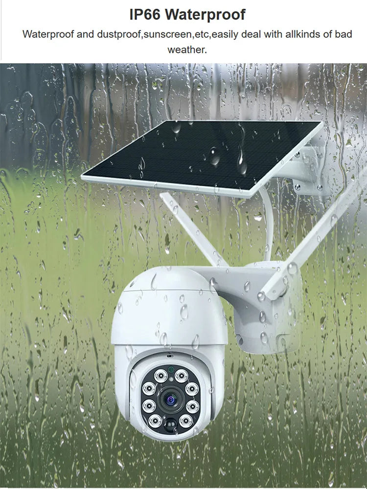 Cámara solar WiFi Tuya para exteriores, resistente al agua, 3 MP, 5 W, batería de 10000 mAh, aplicación Smart Life, PTZ inalámbrico, PIR, CCTV, seguimiento automático, 2K