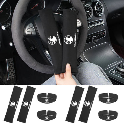 Funda de cinturón de seguridad de gamuza para interior de coche, para Vauxhall VXR, Dokker, Lodgy, Logan, Sandero, Duster, Stepway, decoración de coche, accesorios