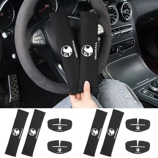 Funda de cinturón de seguridad de gamuza para interior de coche, para Vauxhall VXR, Dokker, Lodgy, Logan, Sandero, Duster, Stepway, decoración de coche, accesorios