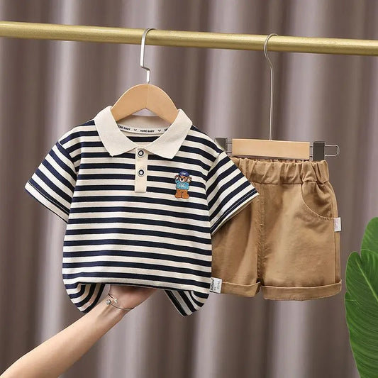 Conjuntos de ropa de dibujos animados para niños, camiseta y pantalones cortos para bebés de 1 a 4 años.