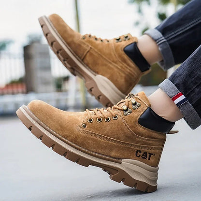 Botas de nieve para hombre, ideales para el invierno. Botas clásicas de caña alta para senderismo, con suela gruesa antideslizante y gran practicidad.