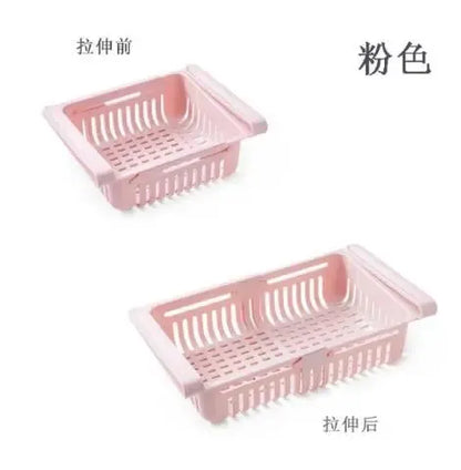 Cesta de almacenamiento multifuncional para refrigerador, rejilla retráctil para almacenamiento de refrigerador, escurridor de cocina
