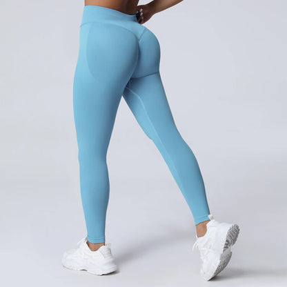 Pantalones de yoga VEQKING Scrunch Butt para mujer, leggings deportivos sin costuras, cintura baja, mallas de gimnasio, pantalones de entrenamiento cálidos de secado rápido para otoño.