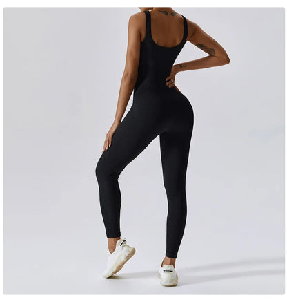 Traje de yoga de una pieza sin costuras de primavera, conjunto de entrenamiento de fitness para danza y tonificación abdominal, mono elástico, ropa deportiva de gimnasio con efecto push up