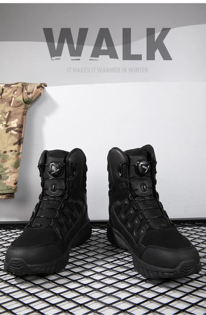 Botas tácticas para hombre, marca Army Boot, estilo militar, hasta el tobillo, para senderismo, seguridad, trabajo en el desierto, escalada, impermeables, de alta calidad.