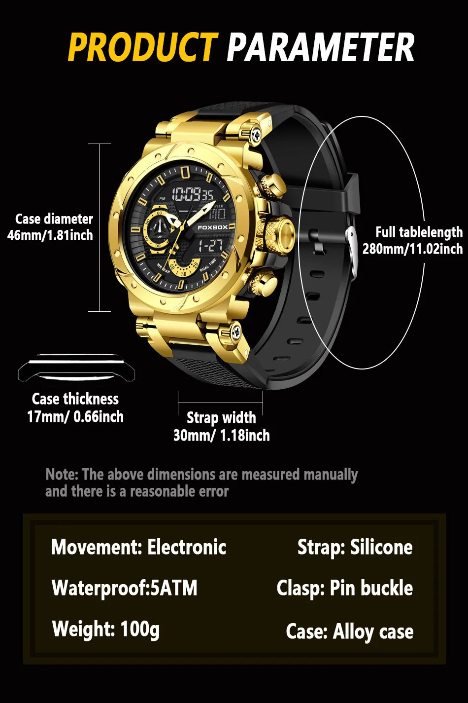 Reloj LIGE para hombre, correa de moda, deportivo, militar, calendario semanal, relojes de cuarzo, LED, pantalla dual, cronógrafo, relojes digitales para hombre