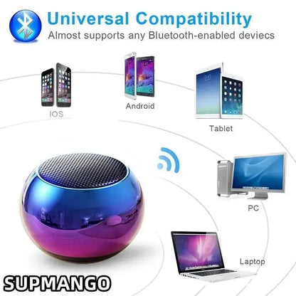 Altavoz Bluetooth inalámbrico M3 Flash, portátil, pequeño, de acero, metal, subwoofer pesado, para exteriores, minialtavoz Bluetooth pequeño